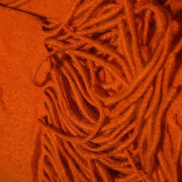 ONE KINGS LANE Solid Cashmere Throw, Orange, Retail Price $295.00US - Picture 7 of 10